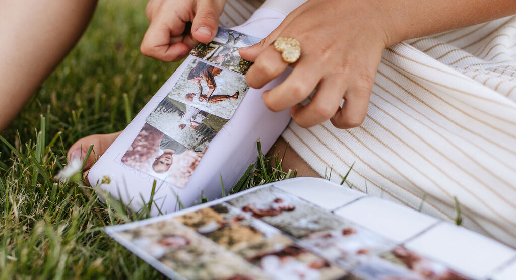 Photo sticker added to a wrapped gift
